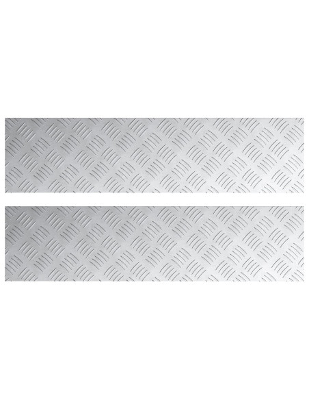 Piastre in Alluminio 2 pz Antiscivolo 80x20 cm
