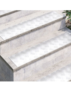 Gradini per Scale 4 pcs Argento 90 x 20 cm Alluminio 2