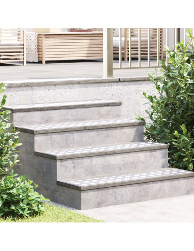 Gradini per Scale 2 pcs Argento 100 x 20 cm Alluminio