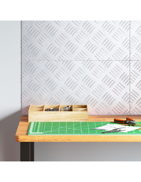 Lastre di alluminio checker - 4 Pezzi, Antiscivolo, 50x25 cm