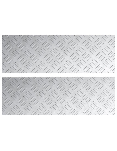Gradini per Scale 2 pcs Argento 75 x 25 cm Alluminio