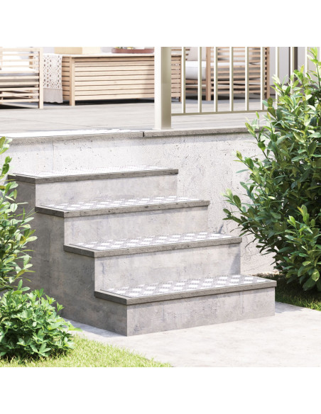 Piastre Checker in Alluminio 4 pz Antiscivolo 75x25 cm