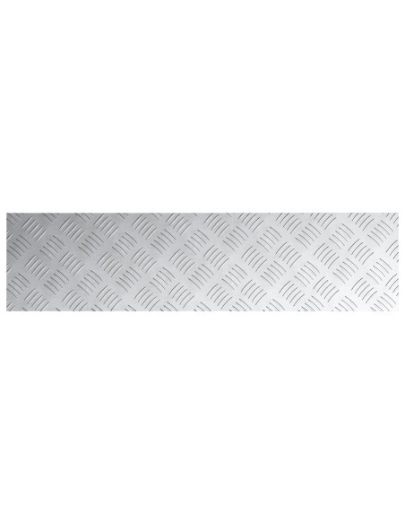 Pannelli in Alluminio a Scacchi 2 pz Antiscivolo 100x25 cm