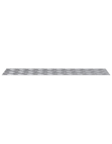 Gradini per Scale 4 pcs Argento 100 x 25 cm Alluminio