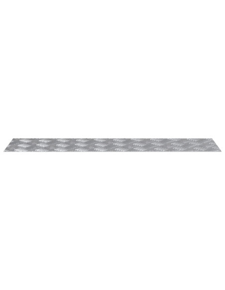Gradini per Scale 4 pcs Argento 100 x 25 cm Alluminio