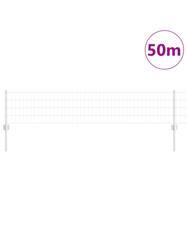Recinzione con Posto Argento 0,4 x 50 m Acciaio