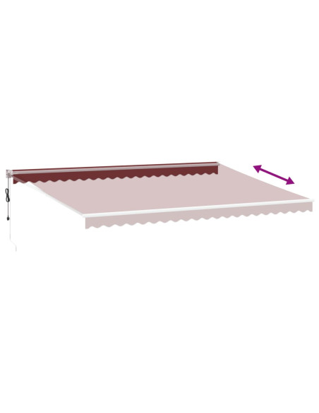 Tenda da Sole Retrattile Automatica Bordò 500x300 cm