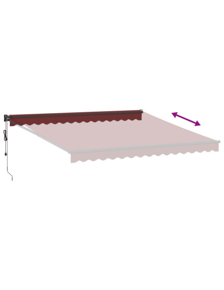 Tenda da Sole Retrattile Automatica Bordò 400x300 cm