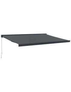 Tenda da Sole Retrattile Antracite 4x3 m in Tessuto e Alluminio 2