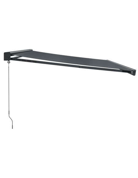 Tenda da Sole Retrattile Antracite 4x3 m in Tessuto e Alluminio