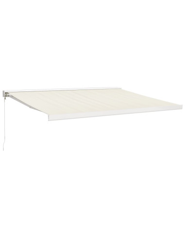 Tenda da Sole Retrattile Crema 4x3 m in Tessuto e Alluminio