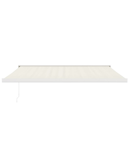 Tenda da Sole Retrattile Crema 4x3 m in Tessuto e Alluminio