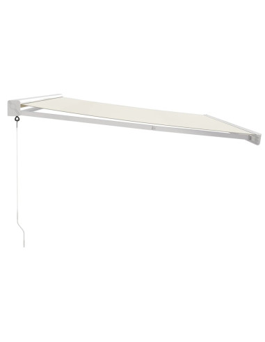 Tenda da Sole Retrattile Crema 4x3 m in Tessuto e Alluminio