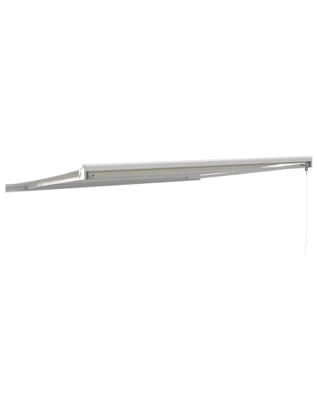 Tenda da Sole Retrattile Crema 4x3 m in Tessuto e Alluminio