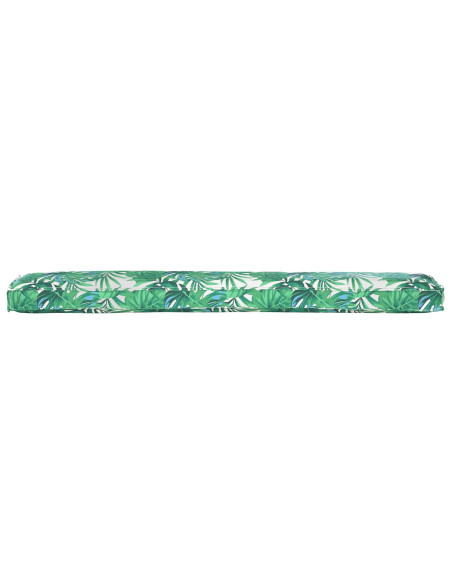Cuscini per Pallet  per Panchina 2 pz Motivo Foglia 200x40x8 cm Tessuto Oxford