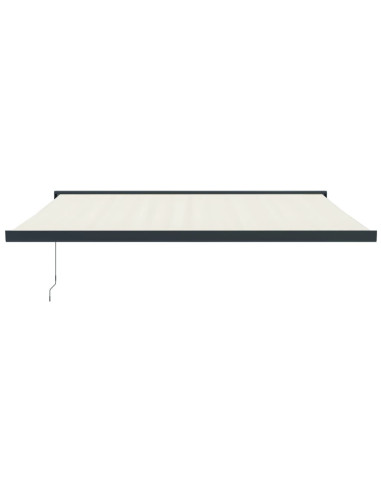 Tenda da Sole Retrattile Crema 4x3 m in Tessuto e Alluminio