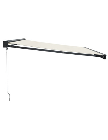 Tenda da Sole Retrattile Crema 4x3 m in Tessuto e Alluminio