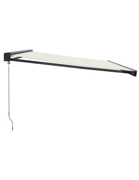 Tenda da Sole Retrattile Crema 4x3 m in Tessuto e Alluminio