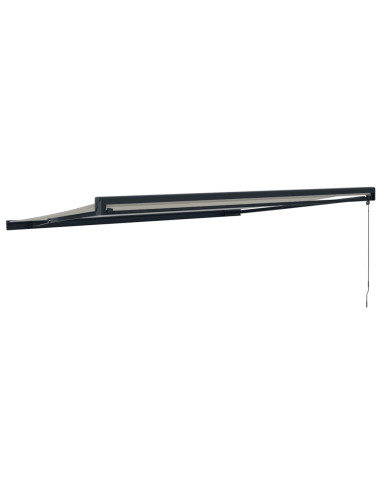 Tenda da Sole Retrattile Crema 4x3 m in Tessuto e Alluminio