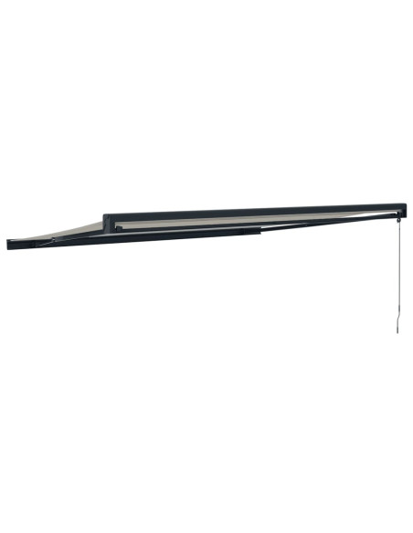 Tenda da Sole Retrattile Crema 4x3 m in Tessuto e Alluminio