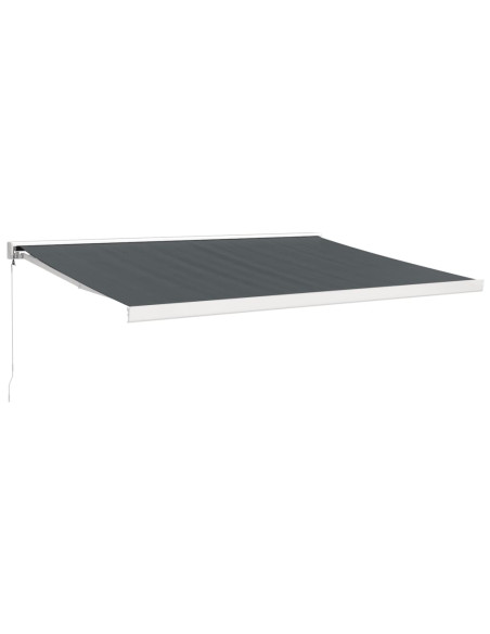 Tenda da Sole Retrattile Antracite 4x3 m in Tessuto e Alluminio
