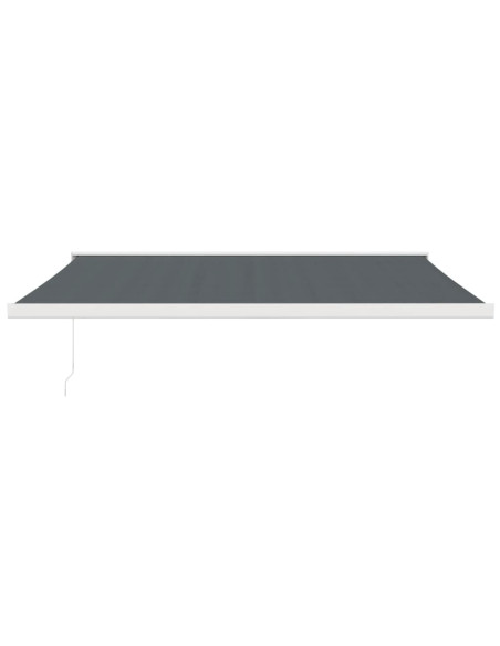 Tenda da Sole Retrattile Antracite 4x3 m in Tessuto e Alluminio