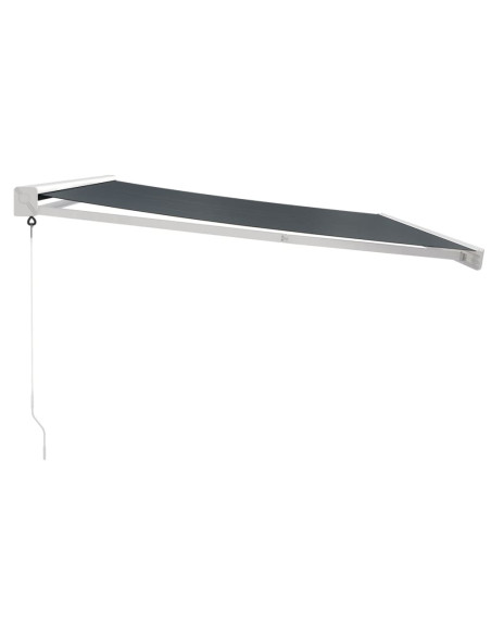Tenda da Sole Retrattile Antracite 4x3 m in Tessuto e Alluminio
