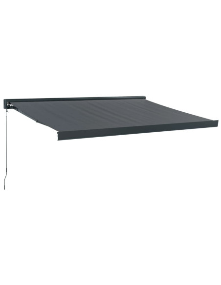 Tenda da Sole Retrattile Antracite 3x2,5 m Tessuto e Alluminio
