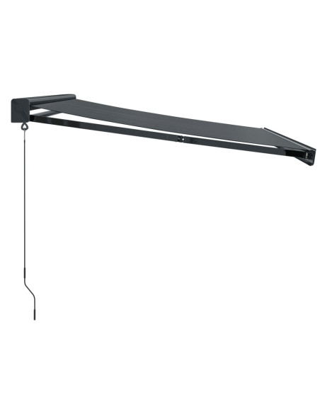 Tenda da Sole Retrattile Antracite 3x2,5 m Tessuto e Alluminio