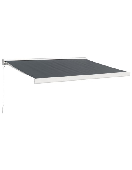 Tenda da Sole Retrattile Antracite 3,5x2,5m Tessuto e Alluminio
