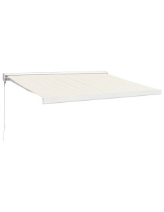 Tenda da Sole Retrattile Crema 3,5x2,5 m in Tessuto e Alluminio 2