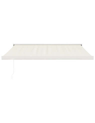 Tenda da Sole Retrattile Crema 3,5x2,5 m in Tessuto e Alluminio