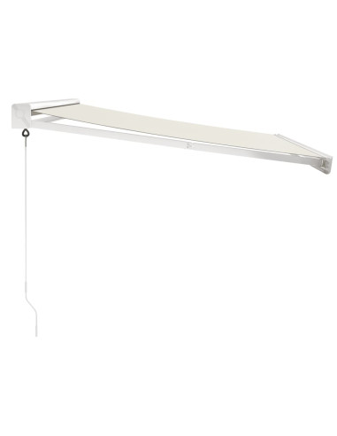 Tenda da Sole Retrattile Crema 3,5x2,5 m in Tessuto e Alluminio