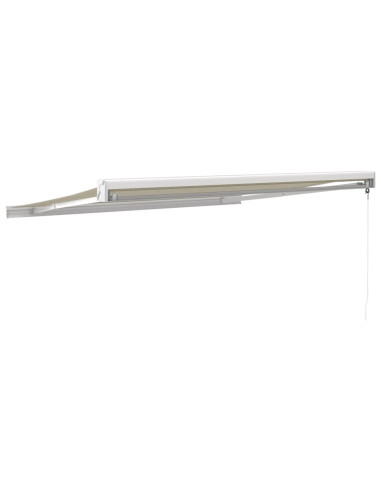 Tenda da Sole Retrattile Crema 3,5x2,5 m in Tessuto e Alluminio