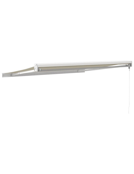 Tenda da Sole Retrattile Crema 3,5x2,5 m in Tessuto e Alluminio