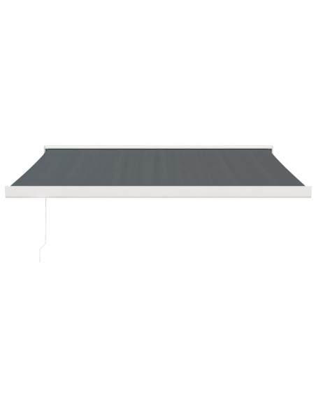 Tenda da Sole Retrattile Antracite 3x2,5 m Tessuto e Alluminio