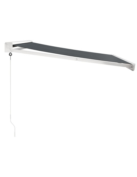 Tenda da Sole Retrattile Antracite 3x2,5 m Tessuto e Alluminio