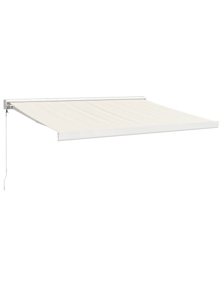 Tenda da Sole Retrattile Crema 3x2,5 m in Tessuto e Alluminio