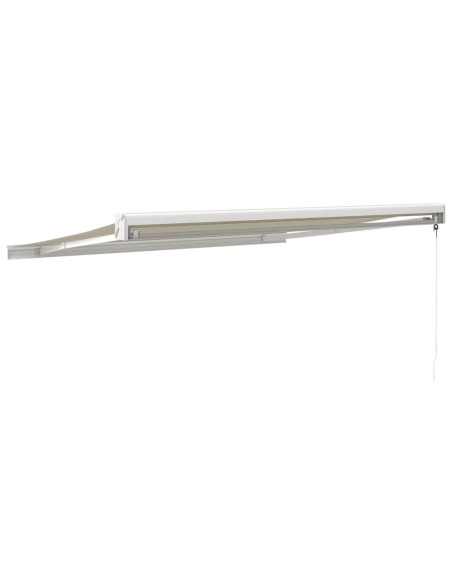 Tenda da Sole Retrattile Crema 3x2,5 m in Tessuto e Alluminio
