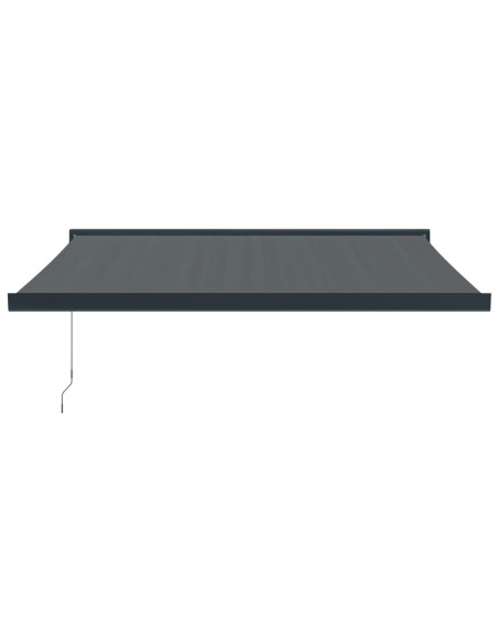 Tenda da Sole Retrattile Antracite 3,5x2,5m Tessuto e Alluminio