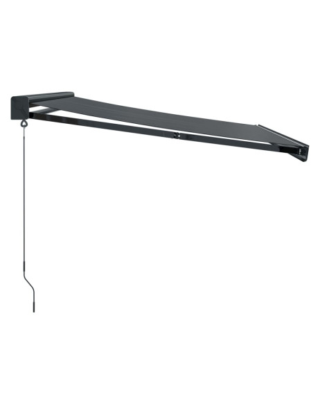 Tenda da Sole Retrattile Antracite 3,5x2,5m Tessuto e Alluminio
