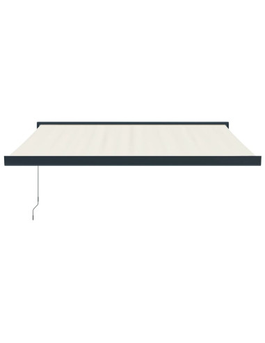 Tenda da Sole Retrattile Crema 3,5x2,5 m in Tessuto e Alluminio