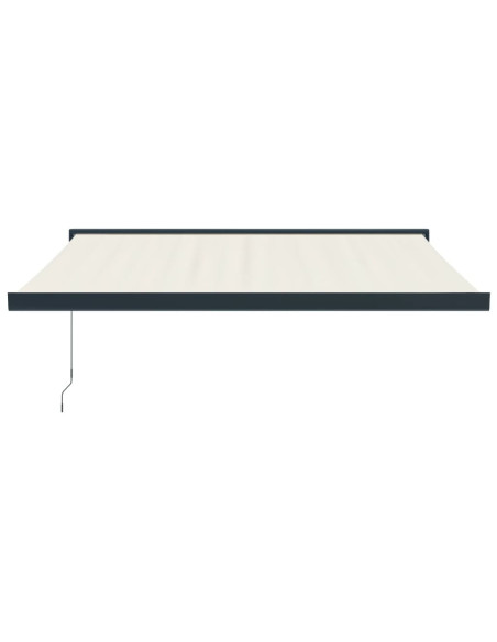 Tenda da Sole Retrattile Crema 3,5x2,5 m in Tessuto e Alluminio