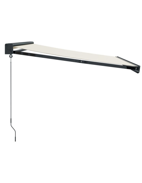 Tenda da Sole Retrattile Crema 3,5x2,5 m in Tessuto e Alluminio