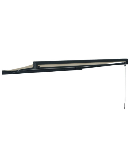 Tenda da Sole Retrattile Crema 3,5x2,5 m in Tessuto e Alluminio