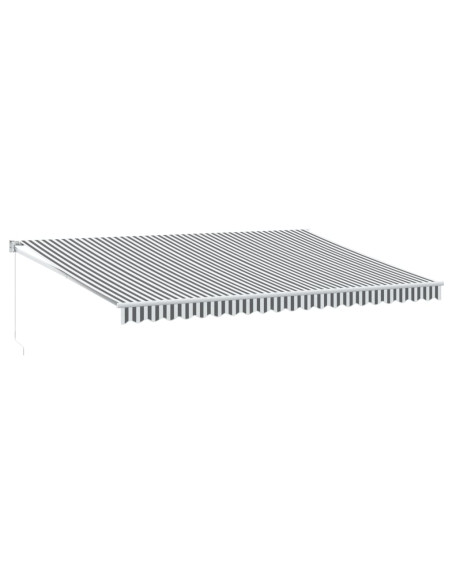 Tenda Retrattile Antracite e Bianca 5x3 m Tessuto e Alluminio