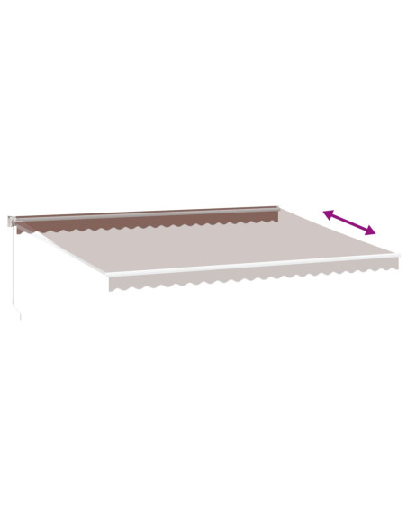 Tenda Sole Retrattile Manuale 500x300 cm Marrone