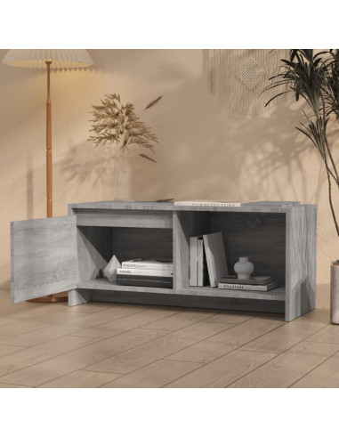 Mobile Porta TV Grigio Sonoma 90x35x40 cm in Truciolato