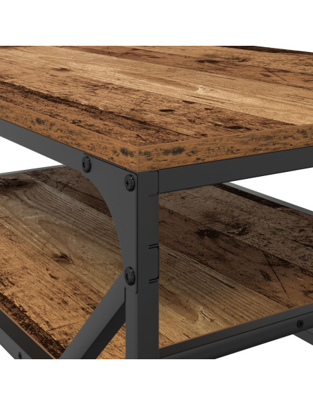 Tavolino da caffè in legno riciclato 90x50x40 cm in legno ingegnerizzato