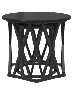 Tavolo laterale 2 pcs Rovere Nero 2